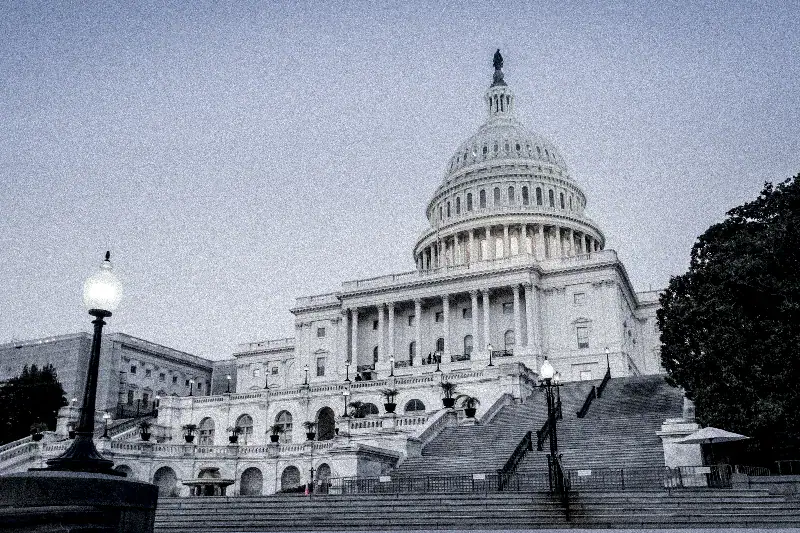 US-Kapitolgebäude bei Abenddämmerung