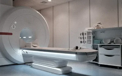 Moderne MRT-Maschine im Untersuchungsraum